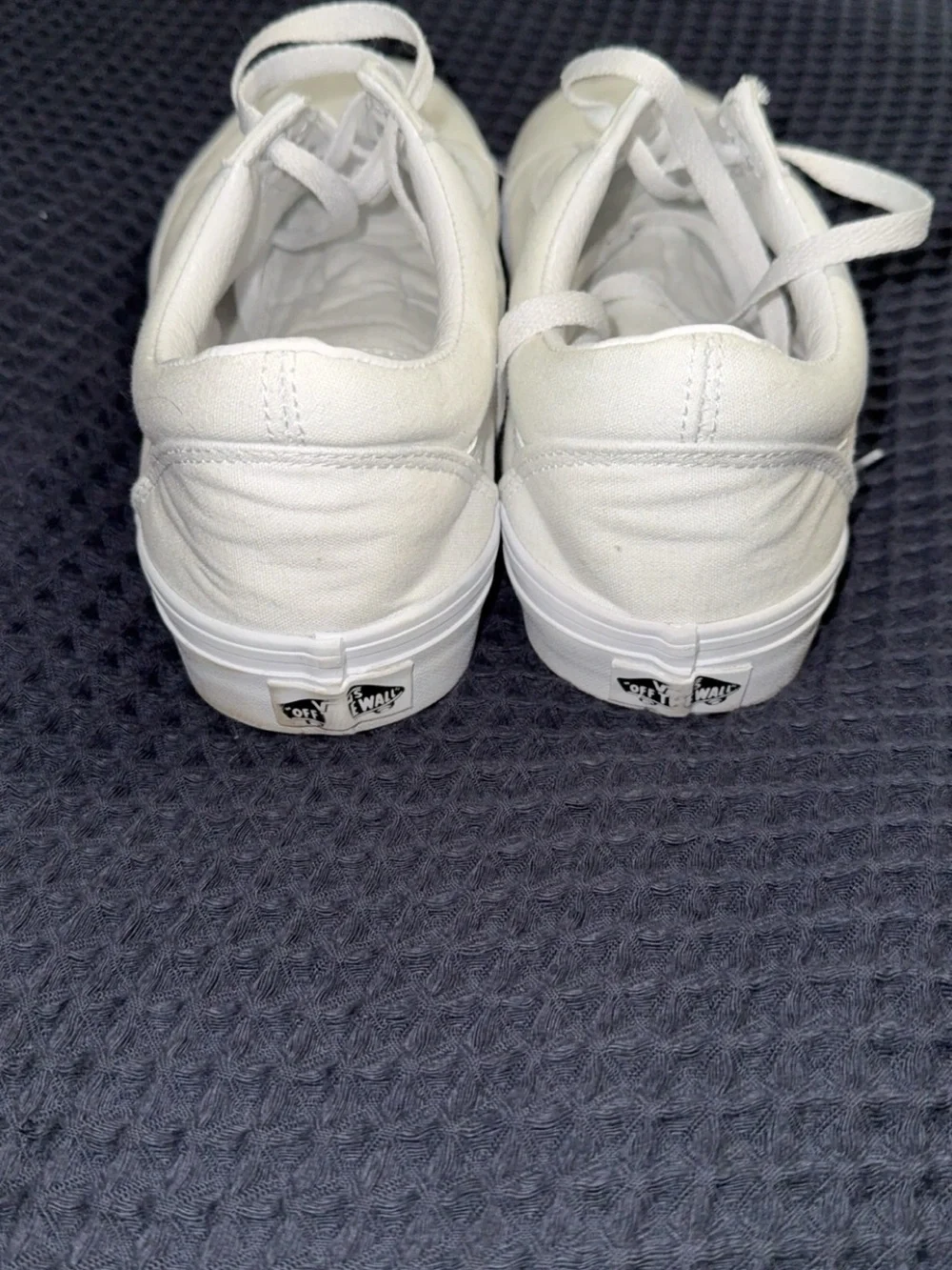 Vans White Low-Top Canvas Sneakers